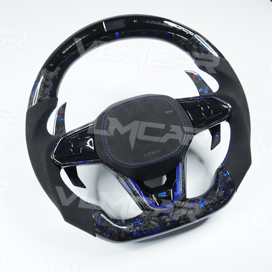 Customized carbon fiber steering wheel For Volkswagen MK8 LED steering wheel VW golf 6 7 8 R MK6 MK7 MK8 GTI steering wheel