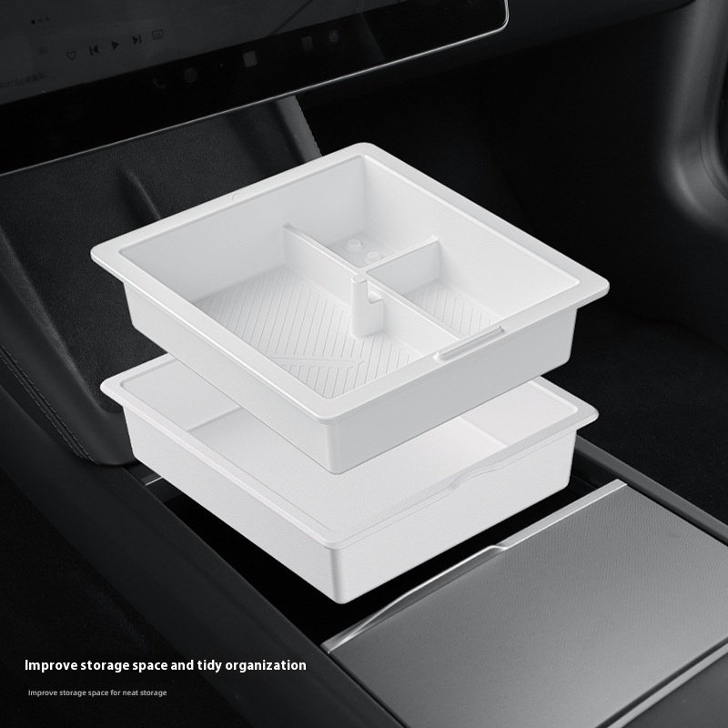 Highland ABS Material Front Armrest Storage Box for Tesla Model 3/Y Car Accessories