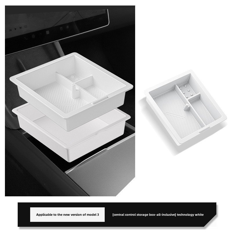 Highland ABS Material Front Armrest Storage Box for Tesla Model 3/Y Car Accessories
