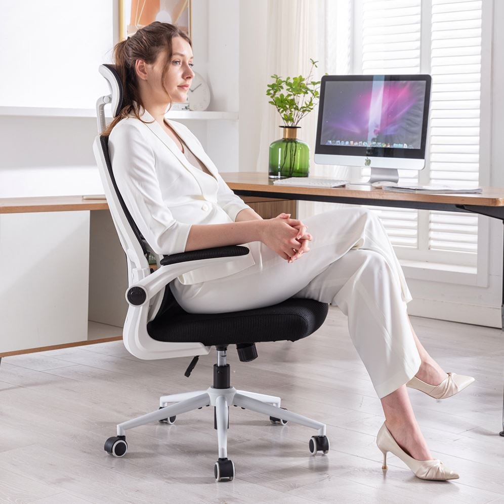 China Design Ergonomic High Back Modern Flip-up Armrest Home Office Chair