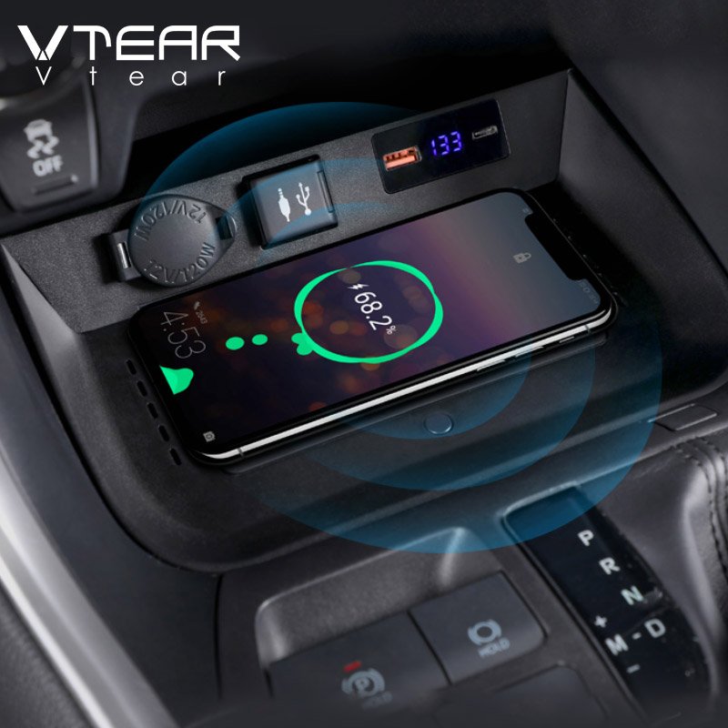 Accessories for Toyota Rav4 Xa50 2020 2021 2022 2023 Car QI Wireless Charger 15W Fast Charging Phone Holder Pad Car Modification
