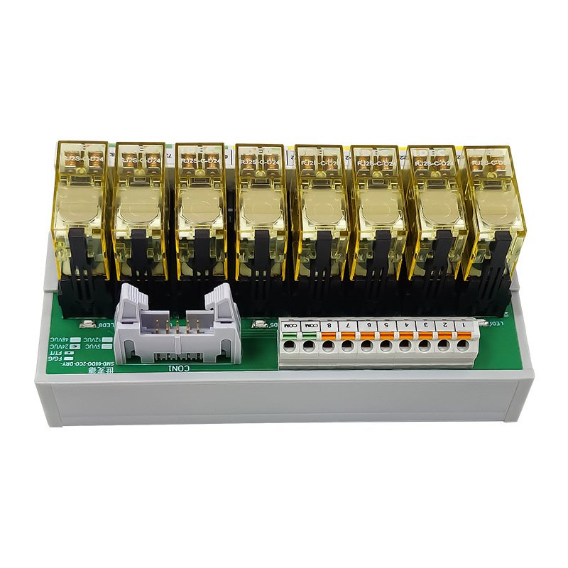 24VDC Miniature In-Line Relay Module 2 Open & 2 Closed High Power Contact Load Epoxy Electromagnetic Switch