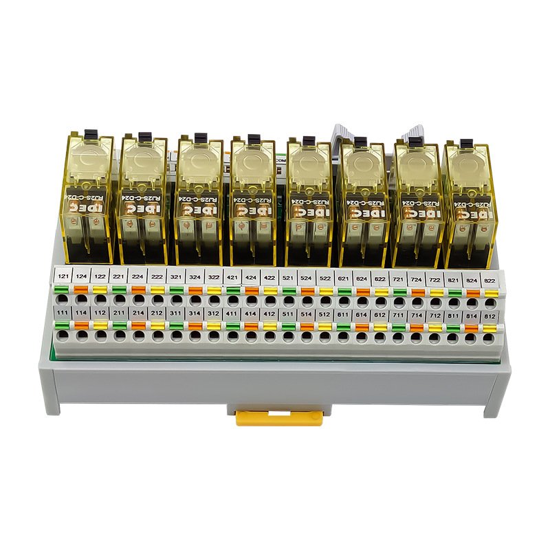 24VDC Miniature In-Line Relay Module 2 Open & 2 Closed High Power Contact Load Epoxy Electromagnetic Switch