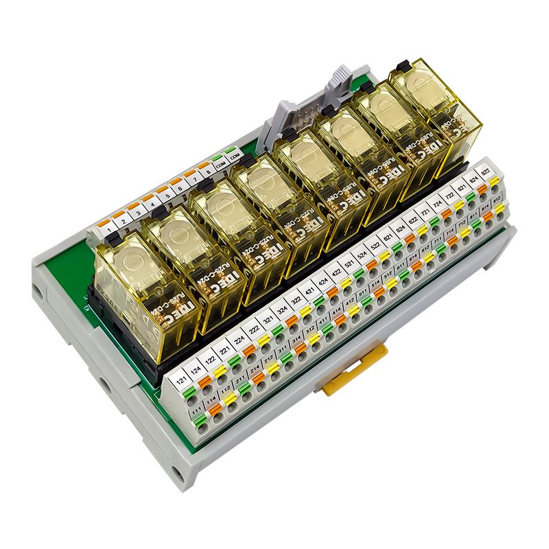 24VDC Miniature In-Line Relay Module 2 Open & 2 Closed High Power Contact Load Epoxy Electromagnetic Switch