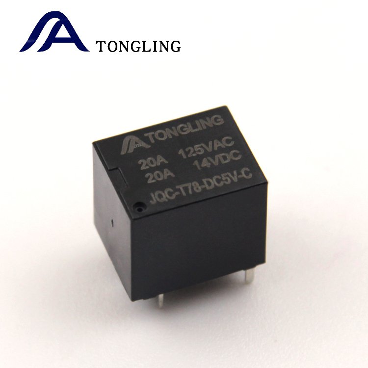 TONGLING T78 T74 5V 6V 9V 12V 24V 5 Pin 20A 14VDC Mini Automotive Wiring Relay