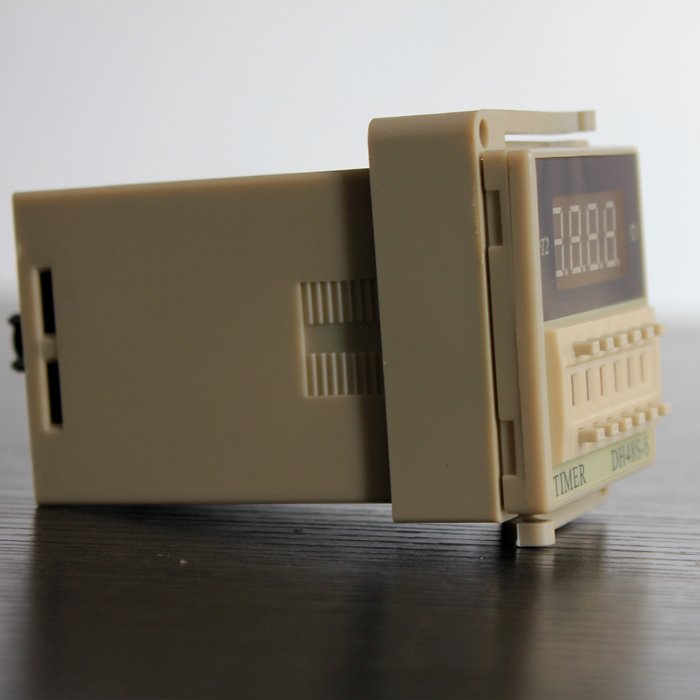 Digital Time Delay Repeat Cycle Relay Timer 1s-990h LED Display 8 Pin Panel Installed DH48S-S SPDT with Socket