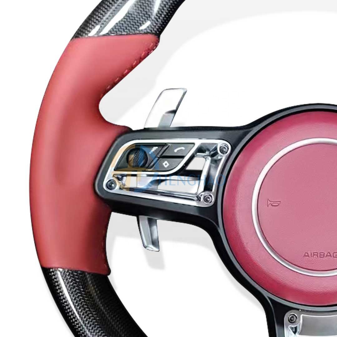 Customized Car Steering Wheel For Porsche Cayenne Panamera Cayman 718 991 911 Macan Upgraded Carbon Fiber Steering Wheel