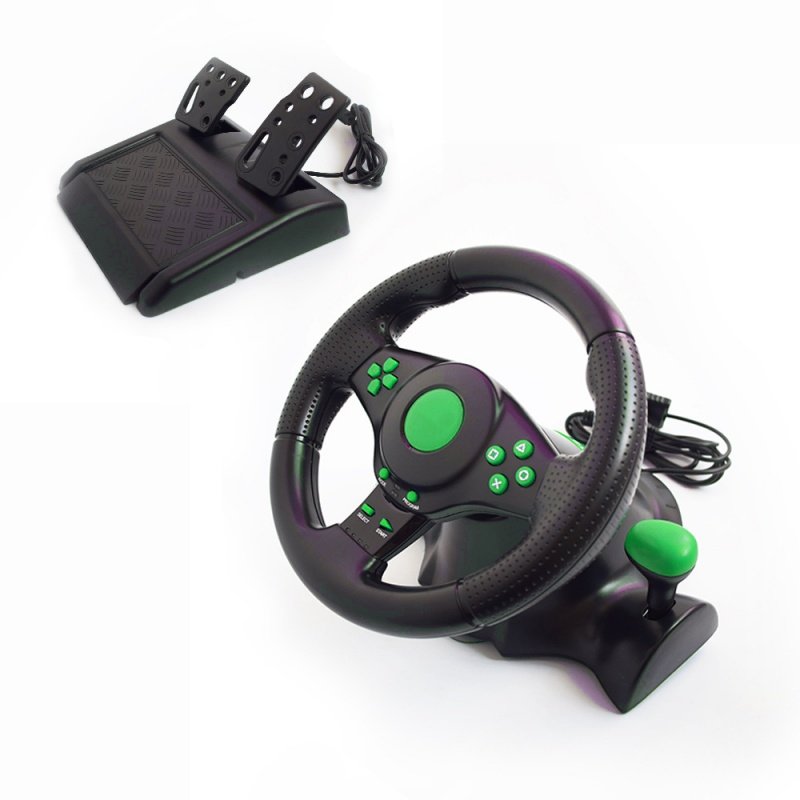 In Stock 7 In 1 Game Driving Wheel Racing Car Game Steering Wheel For Pc/Ps3/Switch/Ps4/Xbox One/Xbox Series/Android