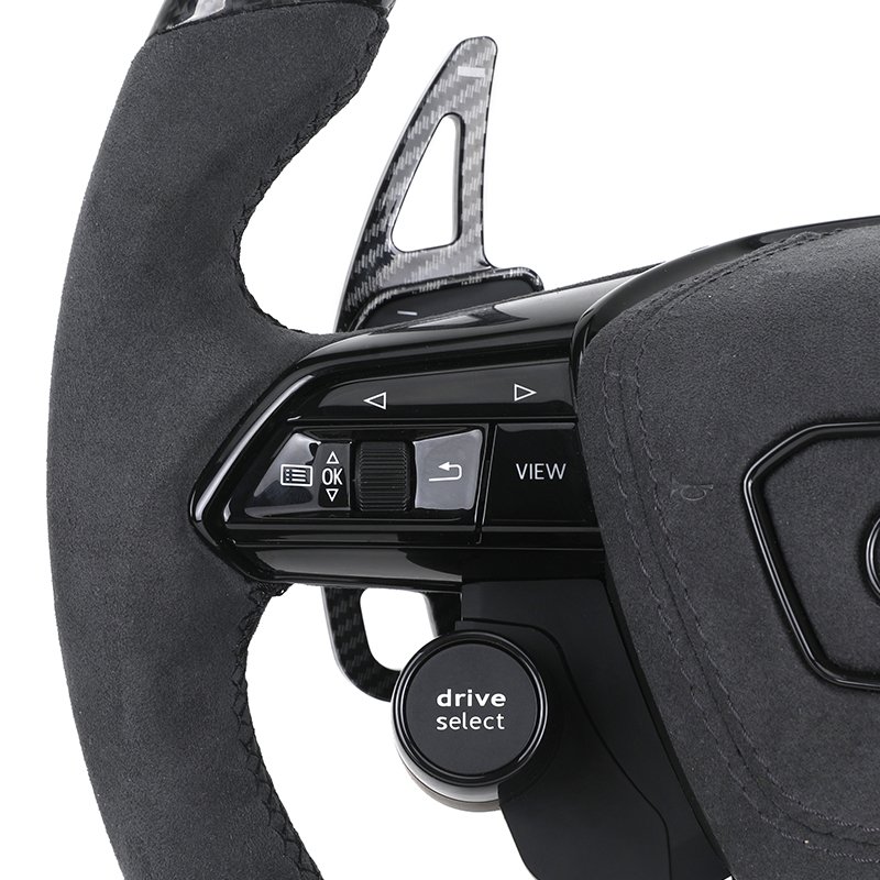 Car Start Button S-Line Half Alcantara Carbon Fiber Paddle LED Steering Wheel for Audi TT R8 A4 A5 B8 B9 S4 RS6 A6 C7 RS Q5 Q6