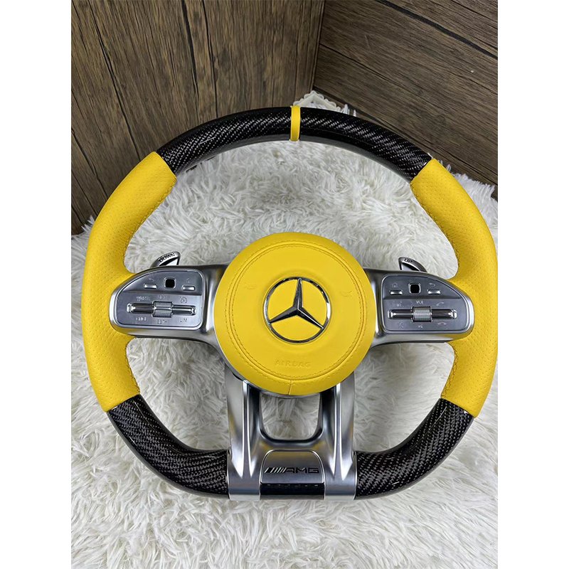 car carbon fiber steering wheel For mercedes benz c-class A-class b e-class gla/glc/gle old model to new amg 809 steering wheel