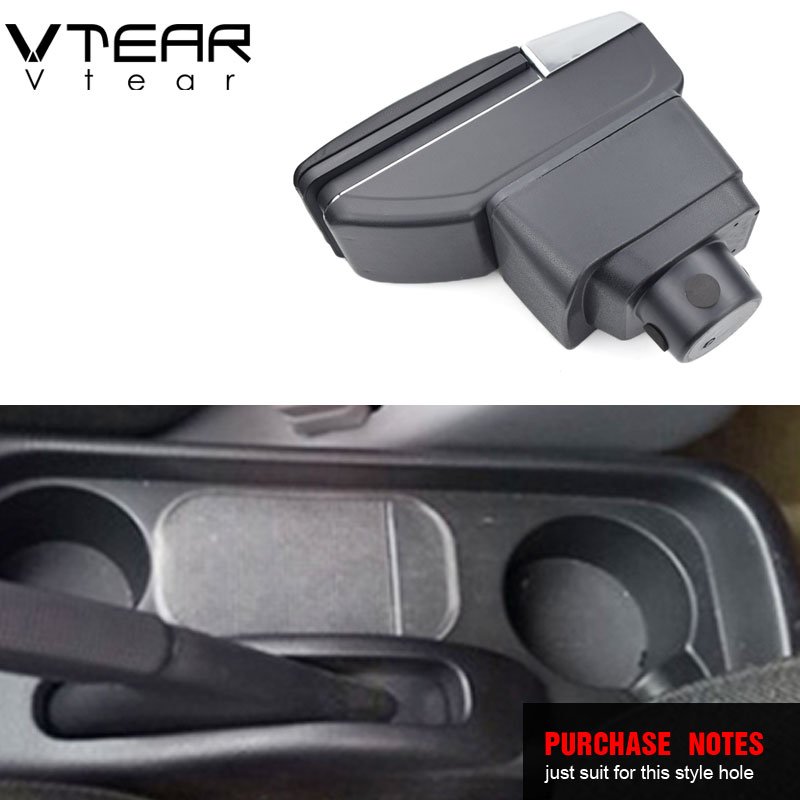 Vtear for Hyundai Elantra XD Armrest Leather Central Store Storage Box Red Thread Car-styling Interior ABS Arm Rest Accessories