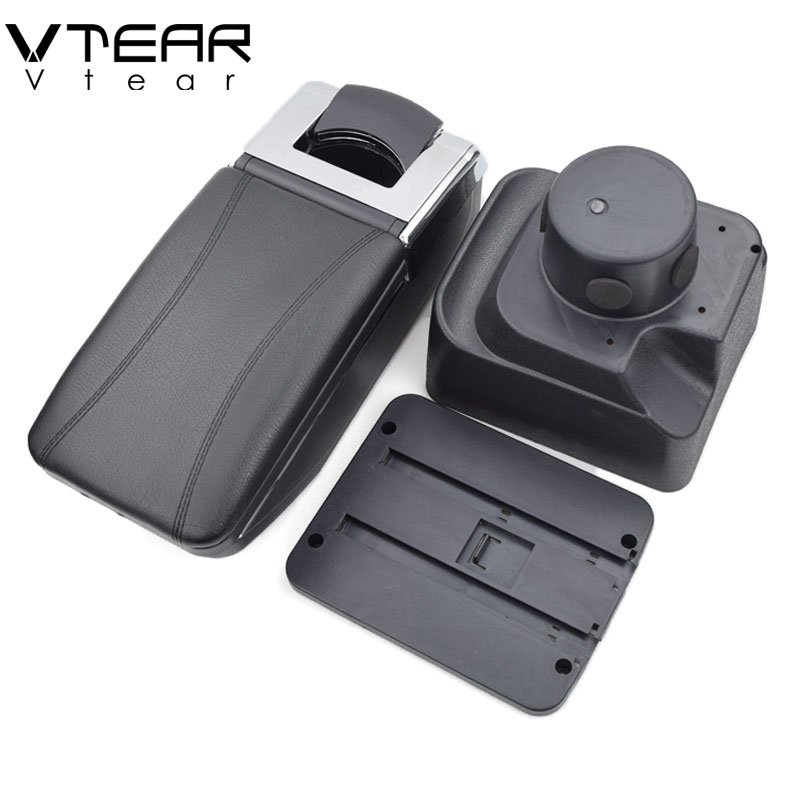 Vtear for Hyundai Elantra XD Armrest Leather Central Store Storage Box Red Thread Car-styling Interior ABS Arm Rest Accessories