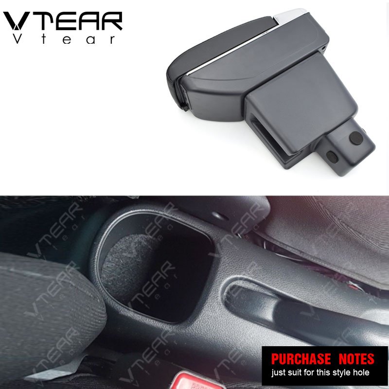 Vtear for Honda Mobilio Armrest PU Leather Central Store Content Storage Box Interior Car Arm Rest Car-styling Accessories Parts