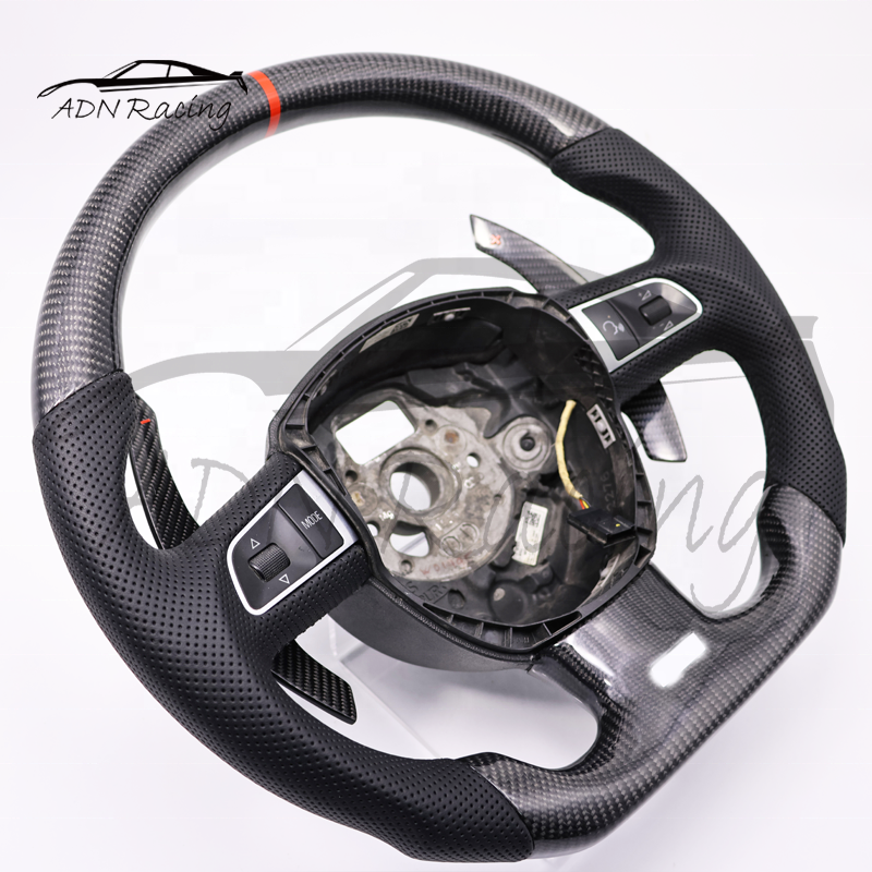 Real Carbon Fiber Steering Wheel For Audi B8 Pre-Facelift S4 S5 A4 A5