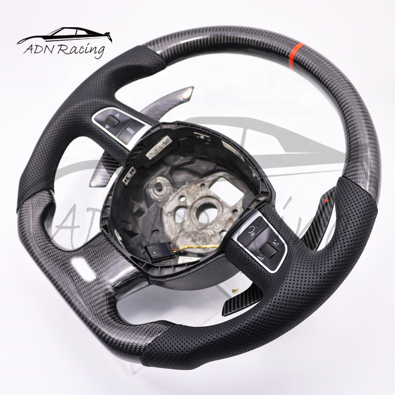 Real Carbon Fiber Steering Wheel For Audi B8 Pre-Facelift S4 S5 A4 A5