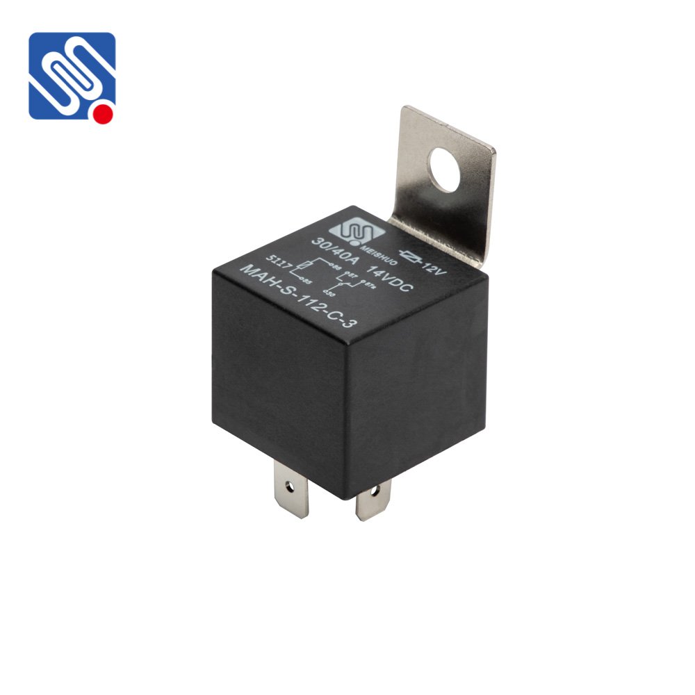 Meishuo MAH 40A 60A DC12V 24V Black Transparent Electrical Relay 4Pins 5Pins Auto Power Relay Wiring Harness