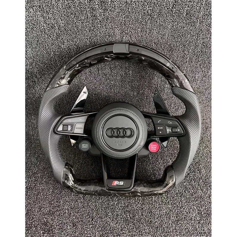 Custom carbon fiber high quality steering wheel exclusive style sport car for Audi RS7 RS3 RS4 RS5 RS6 S4 Q3 Q5 A4 A6 C8