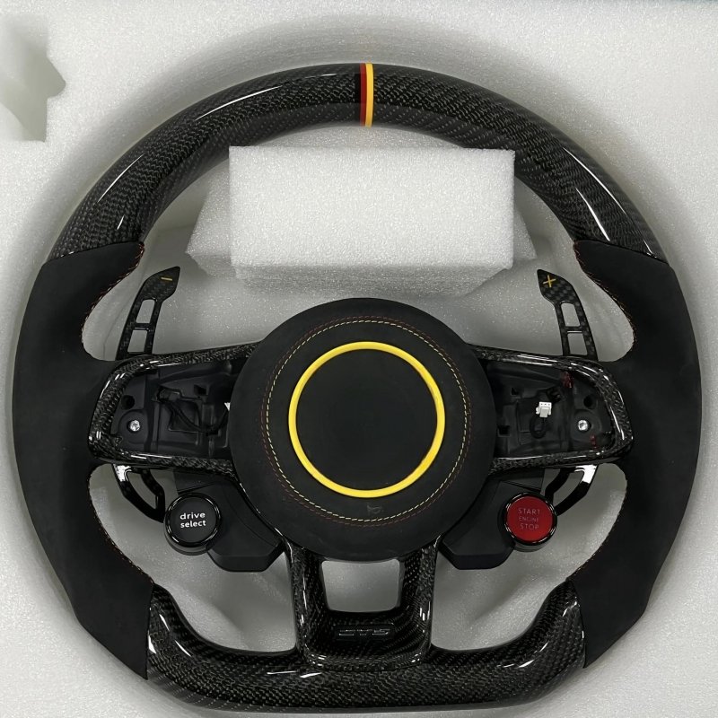 Custom Steering Wheel Fit For VW MK7 MK6 GOLF 7 GOLF 6 R LED Carbon Fiber Steering Wheel