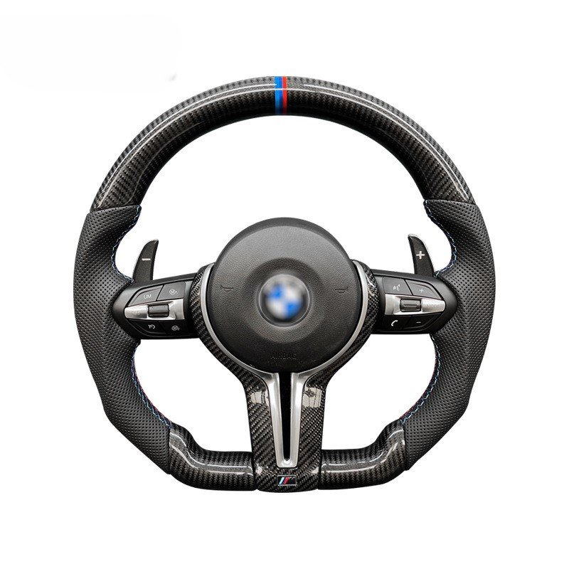 BMW F Chassis Models Carbon Fiber Thong Steering Wheel Modification Assembly Upgrade Sports Style Leather for M3 M6 F15 F30