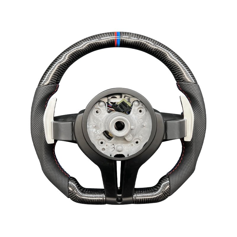 BMW F Chassis Models Carbon Fiber Thong Steering Wheel Modification Assembly Upgrade Sports Style Leather for M3 M6 F15 F30