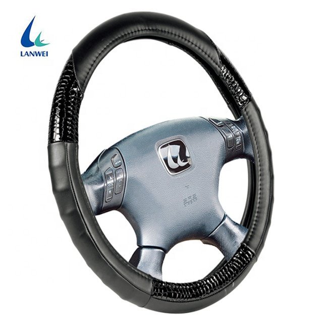 Most Popular Fashion Universal Pu Steering Cover Four Seasons Car Steering Wheel Cover