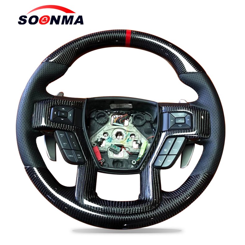 for Ford Ranger Raptor /Available for all car models Private custom gloss carbon fiber steering wheel