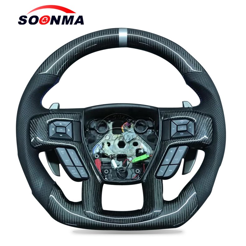 for Ford Ranger Raptor /Available for all car models Private custom gloss carbon fiber steering wheel