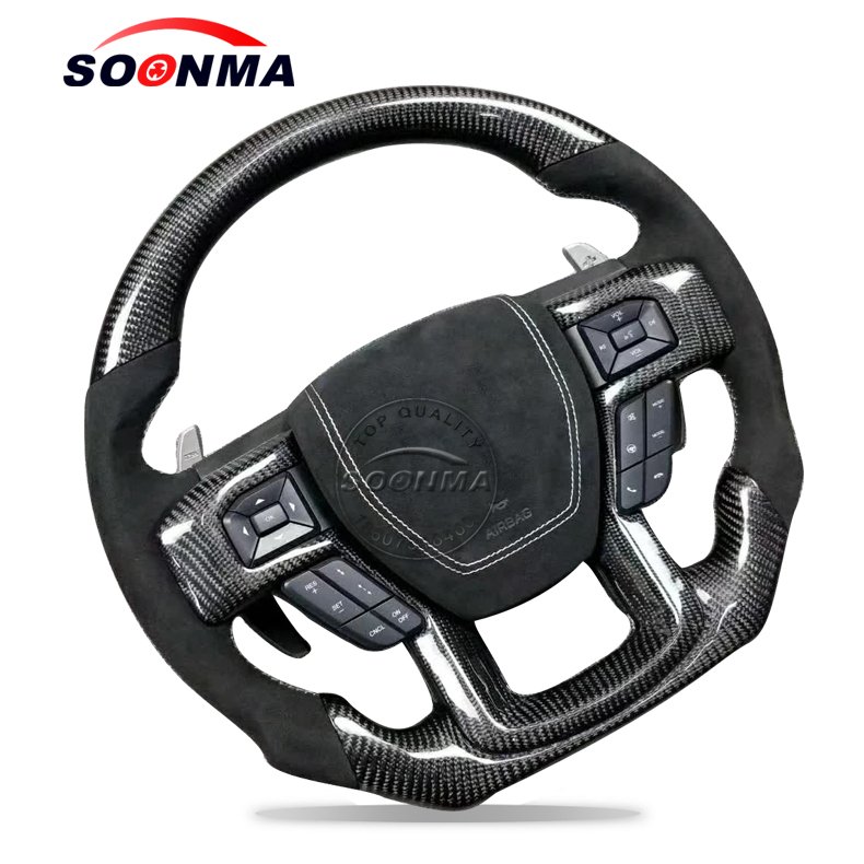 for Ford Ranger Raptor /Available for all car models Private custom gloss carbon fiber steering wheel