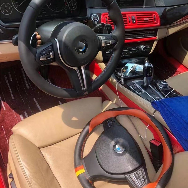 Sport Interior Steering Wheel M Sport Carbon Fiber Leather Steering Wheel for BMW F10 F20 F30