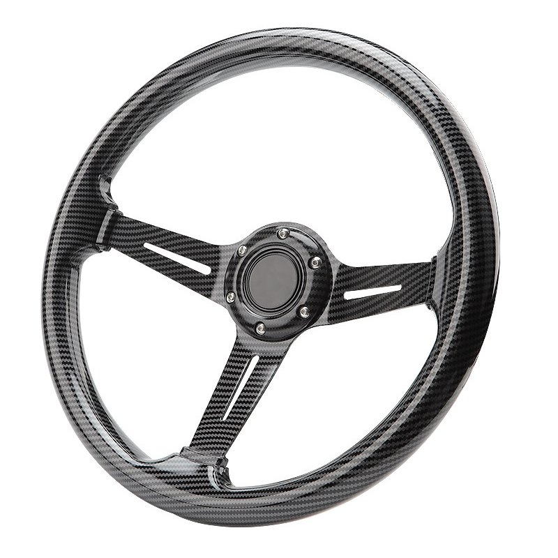 Car modified 14-inch carbon fiber racing steering wheel personalized game steering wheel universal 350mm. customize