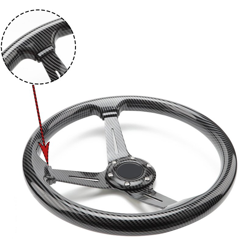 Car modified 14-inch carbon fiber racing steering wheel personalized game steering wheel universal 350mm. customize