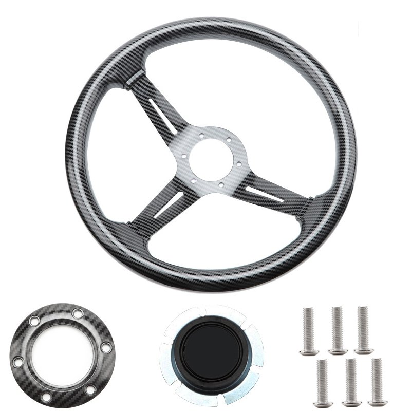Car modified 14-inch carbon fiber racing steering wheel personalized game steering wheel universal 350mm. customize