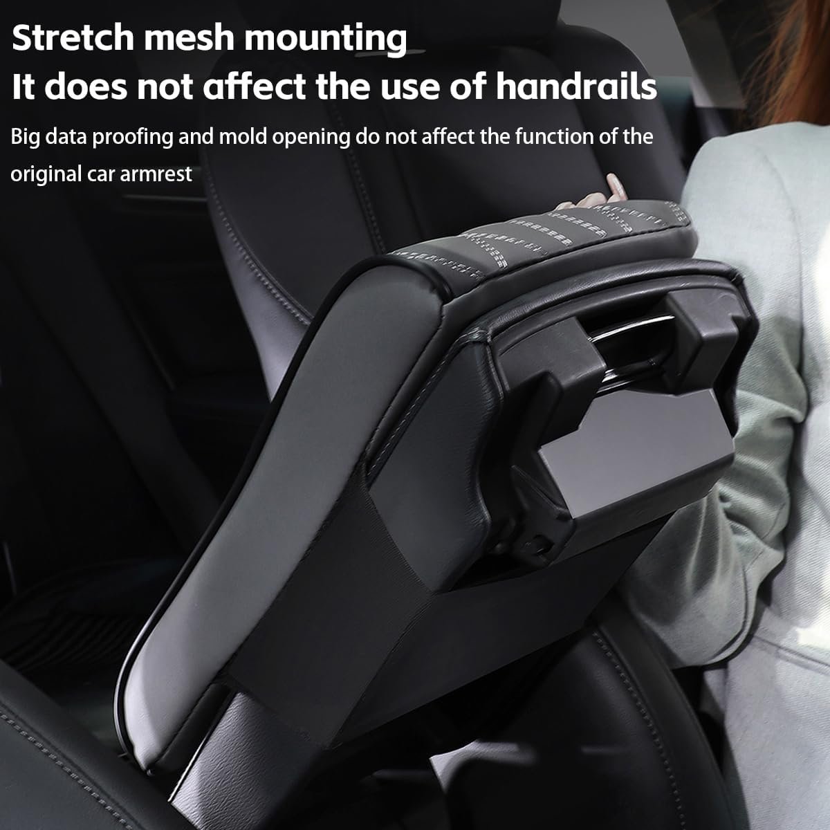 Universal Leather Car Armrest Pad Memory Foam Car Center Armrest Pad Rest Box Cushion Hand Support