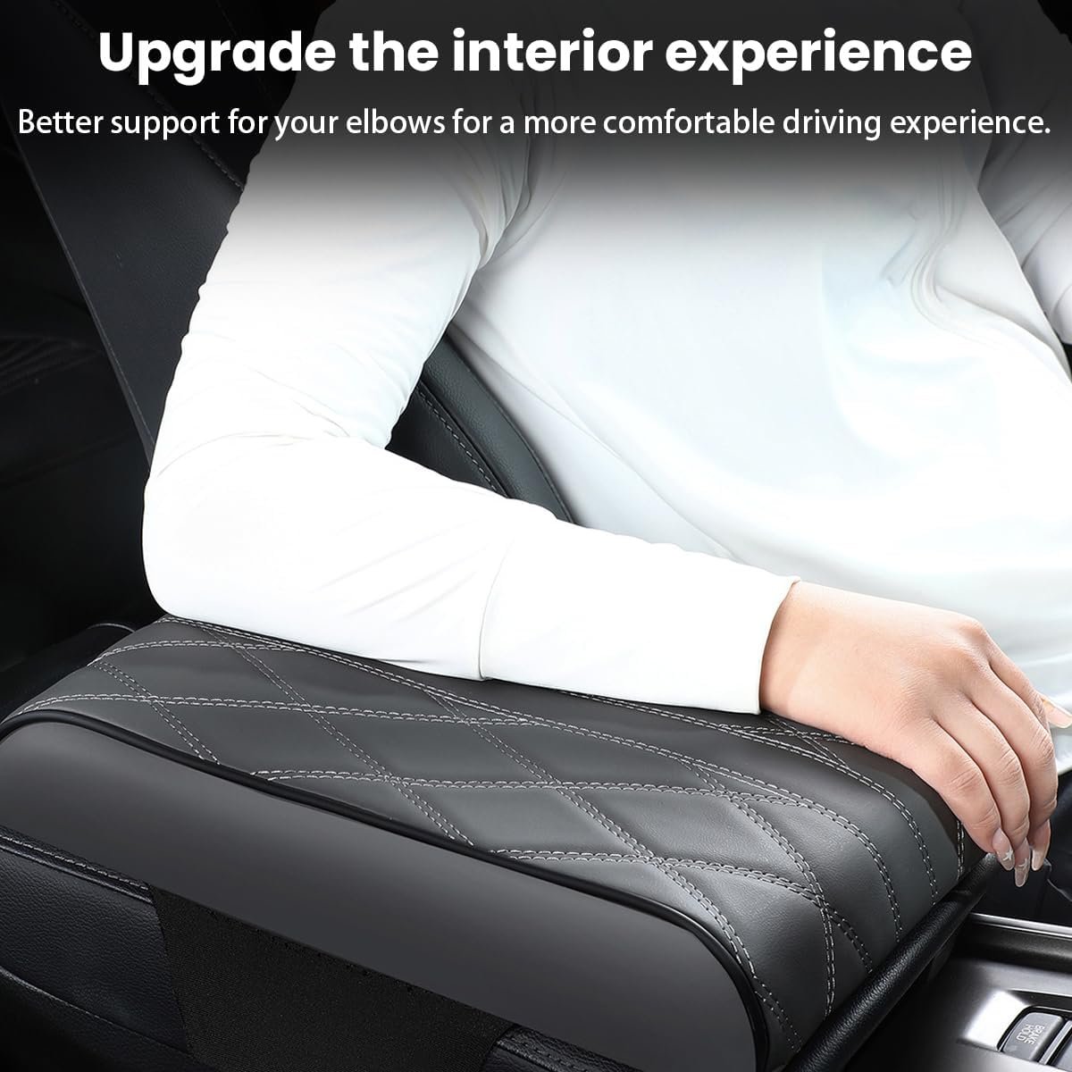 Universal Leather Car Armrest Pad Memory Foam Car Center Armrest Pad Rest Box Cushion Hand Support