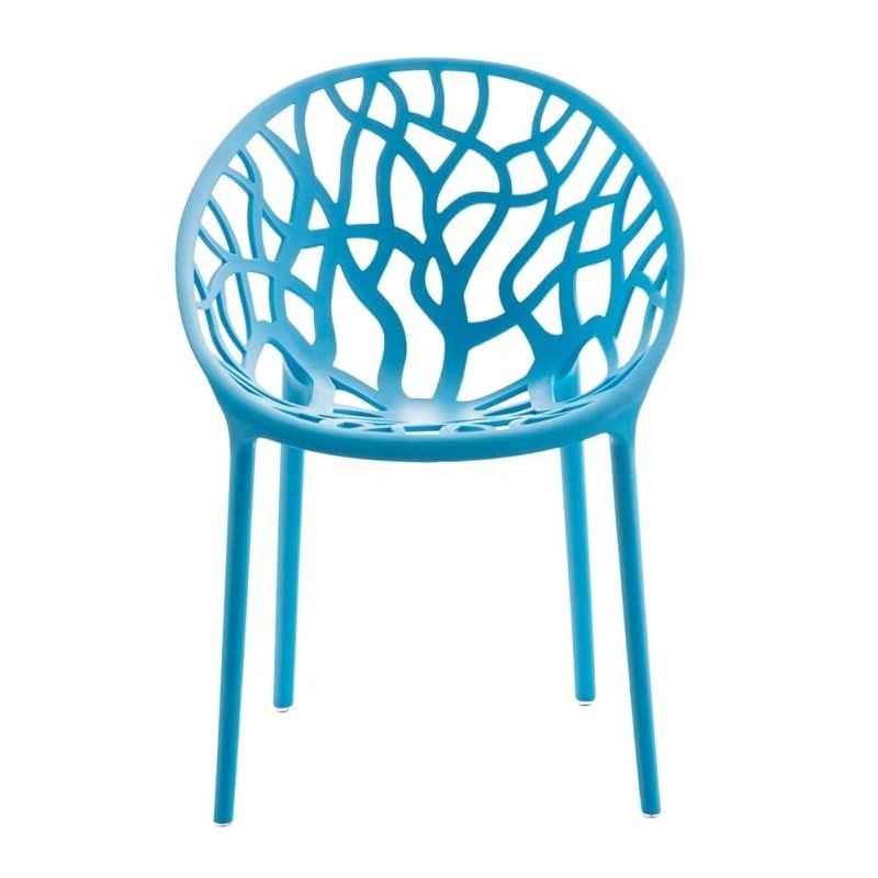 Armrest Plastic Dining Chair With UV-resistant Polypropylene for Living Room Restaurant Hotel Coffee House