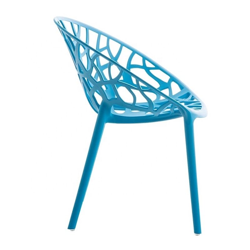 Armrest Plastic Dining Chair With UV-resistant Polypropylene for Living Room Restaurant Hotel Coffee House