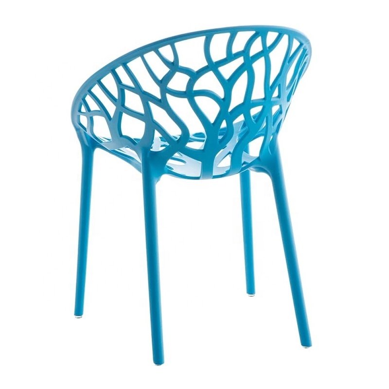 Armrest Plastic Dining Chair With UV-resistant Polypropylene for Living Room Restaurant Hotel Coffee House