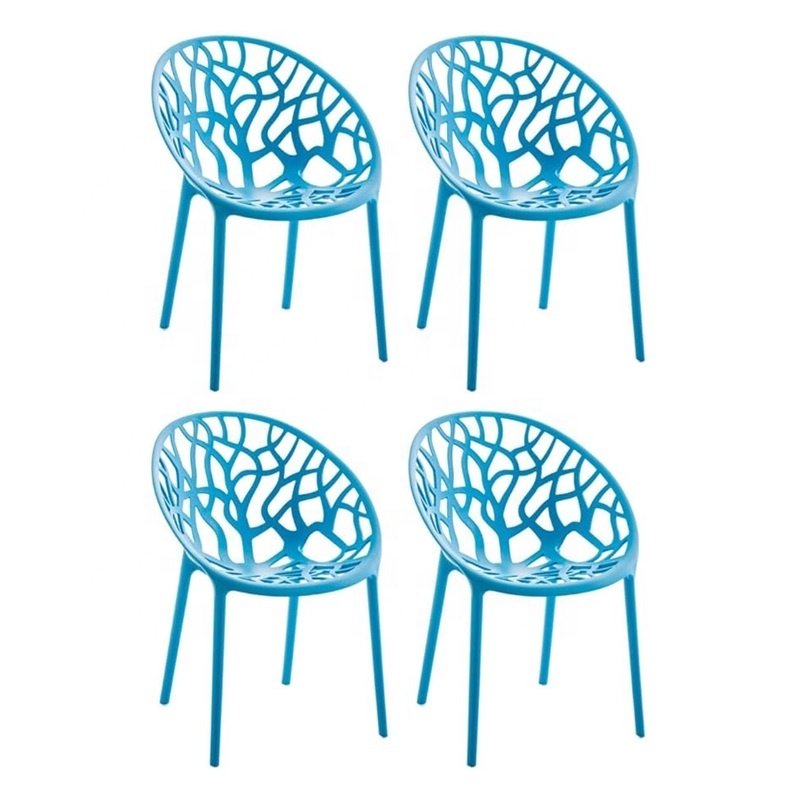 Armrest Plastic Dining Chair With UV-resistant Polypropylene for Living Room Restaurant Hotel Coffee House
