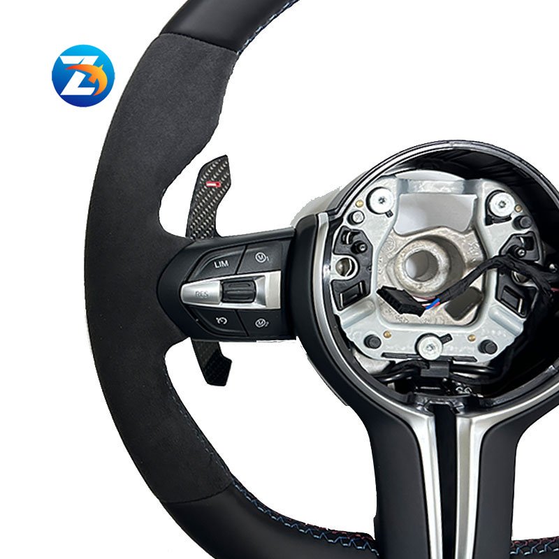 Car Steering Wheel Alcantara Steering Wheel with Carbon fiber paddles For BMW F10 F11 F12 F15 F16 F18 F20