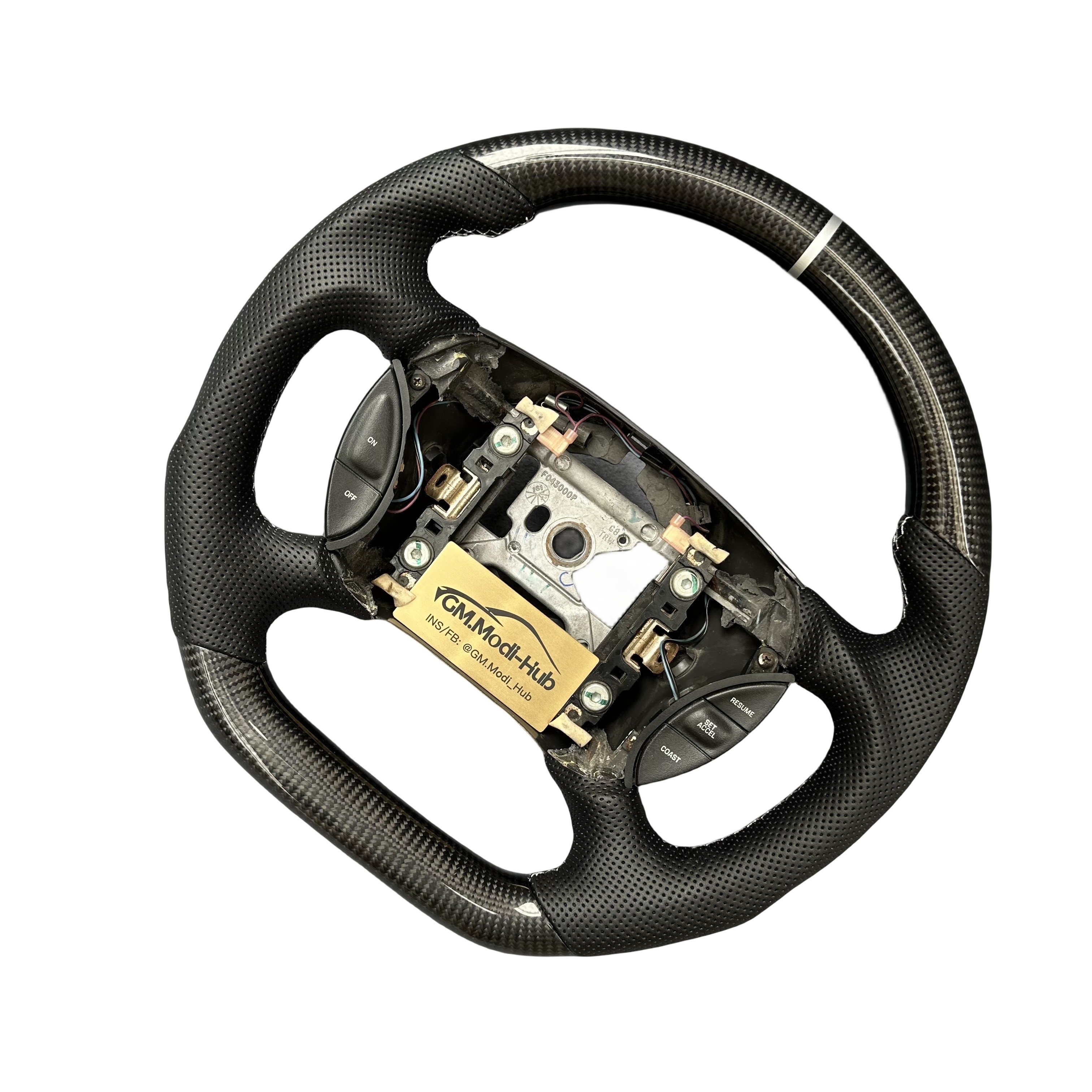 GM.Modi-Hub Custom Carbon Fiber Car Steering Wheel For Ford 1999-2004 Mustang