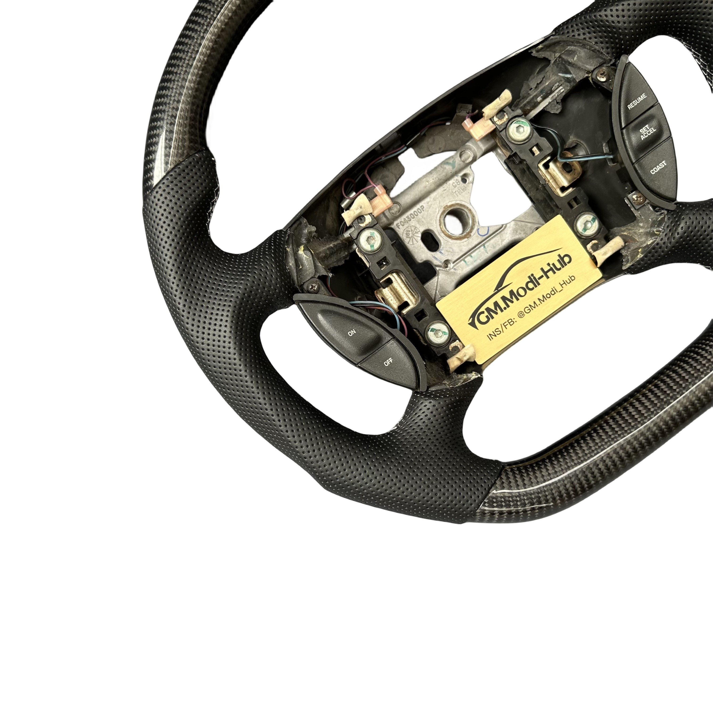 GM.Modi-Hub Custom Carbon Fiber Car Steering Wheel For Ford 1999-2004 Mustang