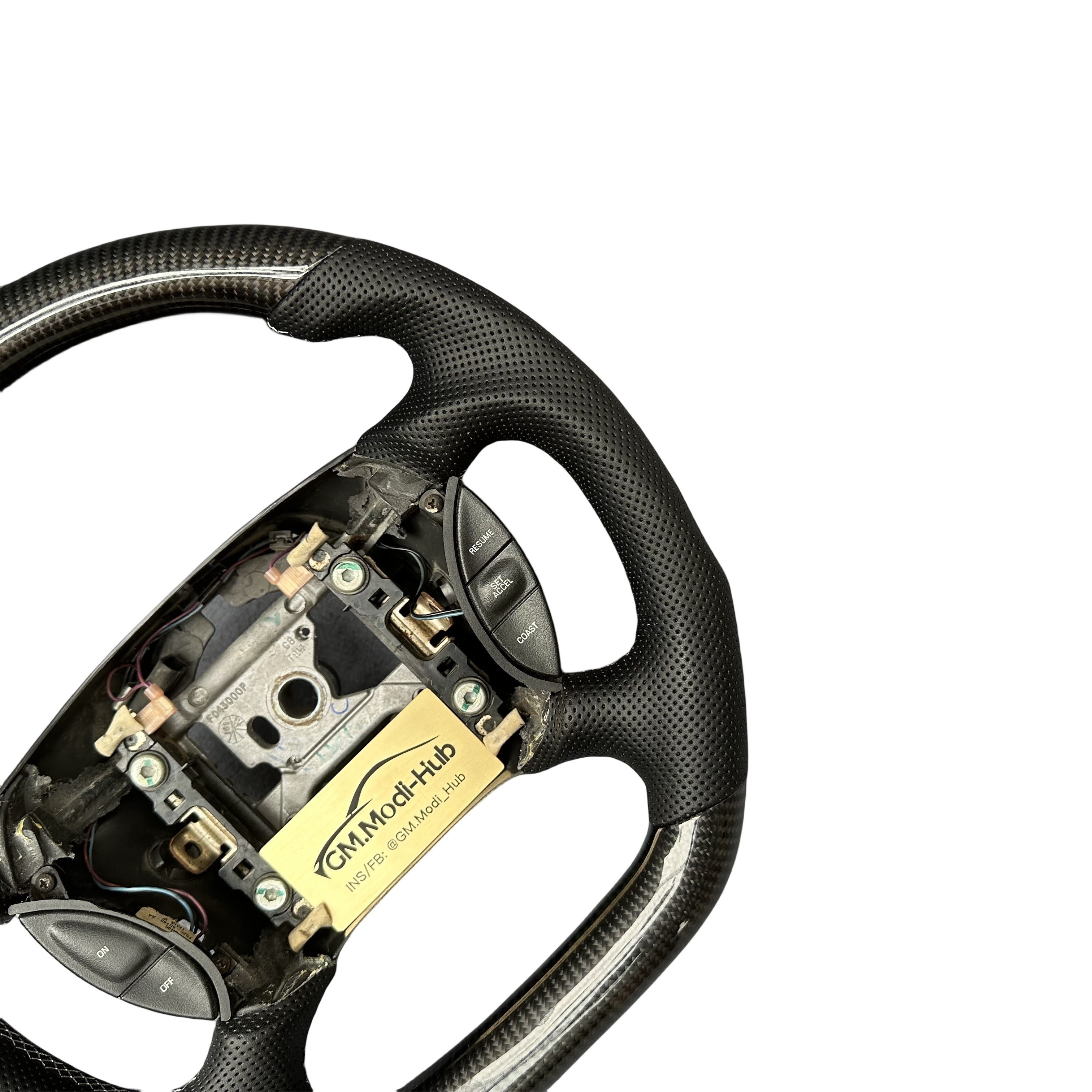 GM.Modi-Hub Custom Carbon Fiber Car Steering Wheel For Ford 1999-2004 Mustang