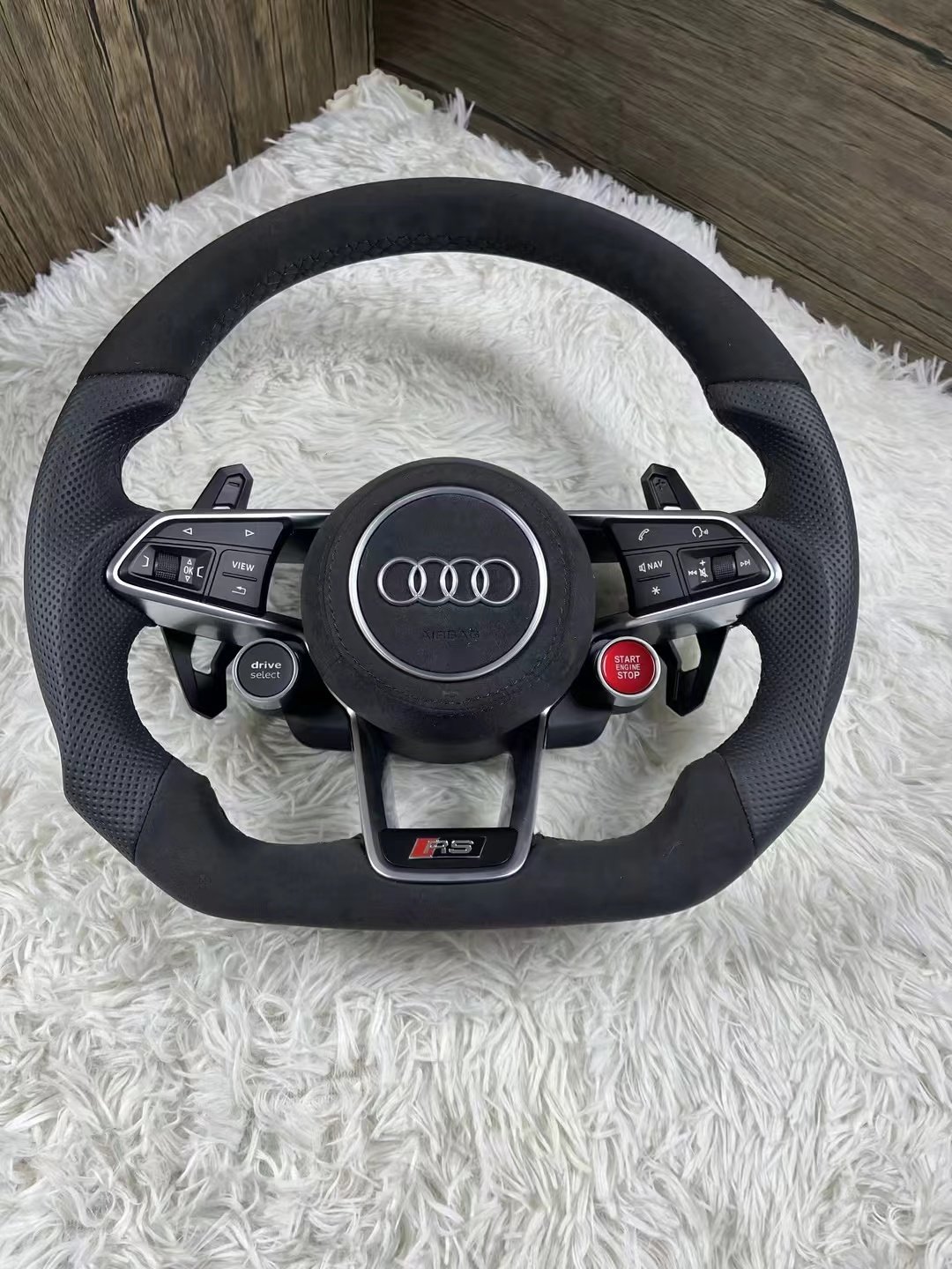 Steering wheel for Audi A3 A4 A5 A6 A7 A8 S3 S4 S5 S6 S7 S8 Q3 Q5 Q7 Q8 SQ7 SQ8 RSQ7 RSQ8 RS3 RS4 RS5 RS6 RS7 R8 TT