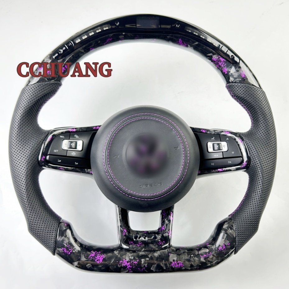 Custom LED forged carbon fiber steering wheel for Volkswagen MK6 Golf 6 GTI MK7 Golf 7 car steering wheel