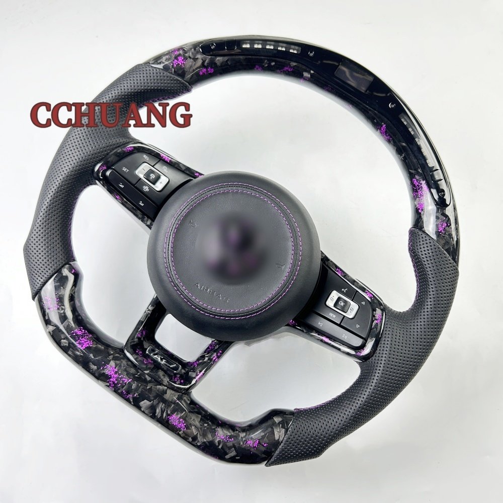 Custom LED forged carbon fiber steering wheel for Volkswagen MK6 Golf 6 GTI MK7 Golf 7 car steering wheel