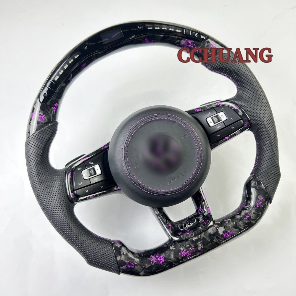 Custom LED forged carbon fiber steering wheel for Volkswagen MK6 Golf 6 GTI MK7 Golf 7 car steering wheel