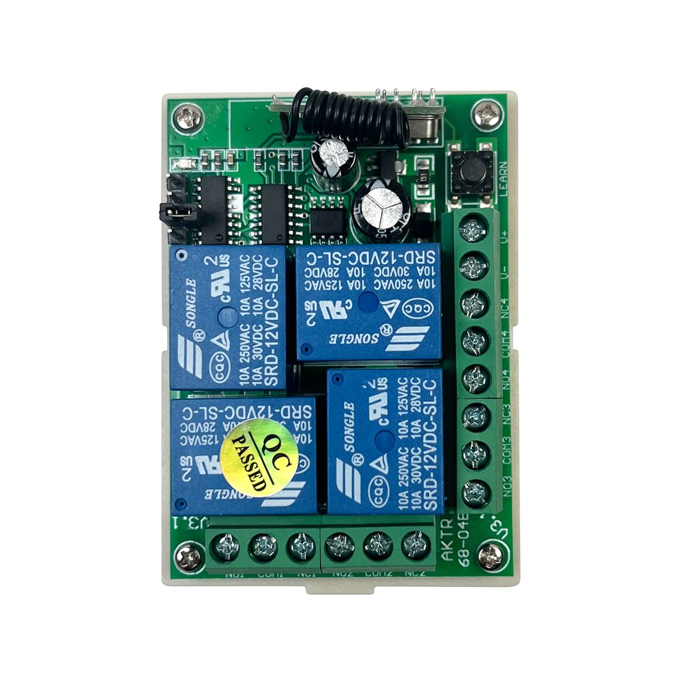 433Mhz Universal Wireless Remote Control Switch DC 12V 4CH RF Relay Receiver Module Transmitter