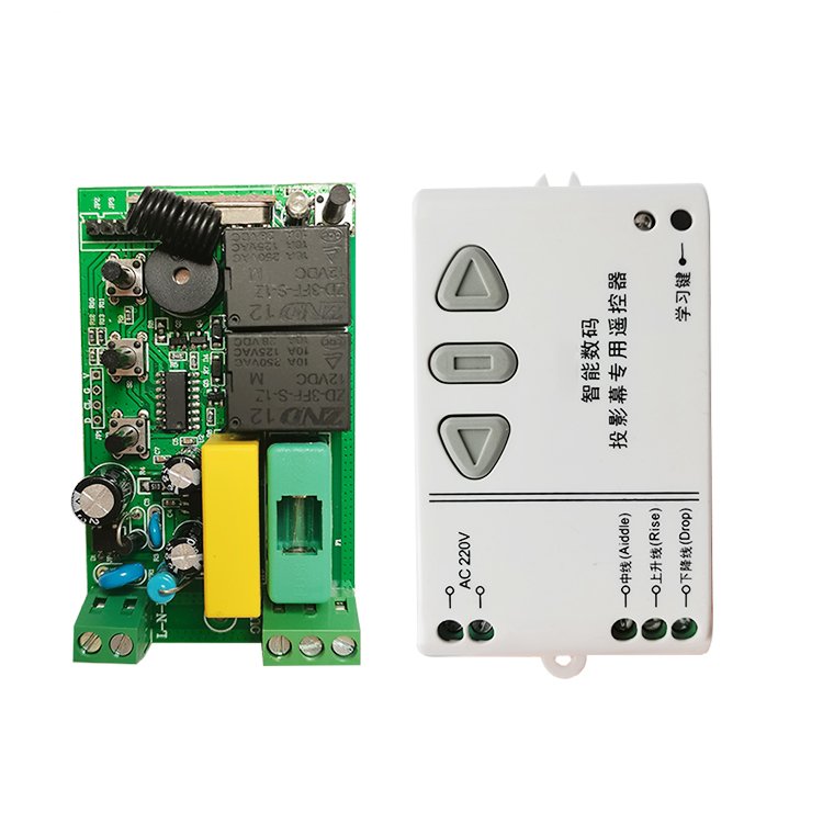 433MHz Wireless Universal Remote Control AC 220V 10A 2CH Rf Relay Receiver and Transmitter for Smart Home Light/ Bulb/ Motor