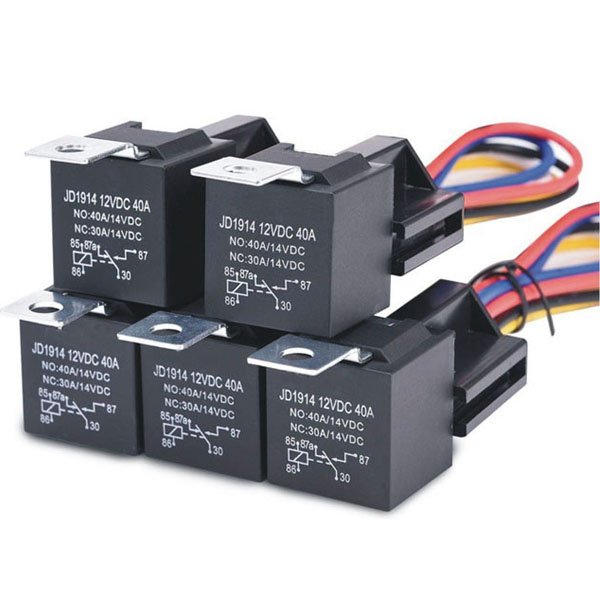 Buy 40amp Auto Relay Socket 5wires Harness 12v 4pin 5pin Automobile Electric Cooling Fan Wire Harness Car Relay Kits
