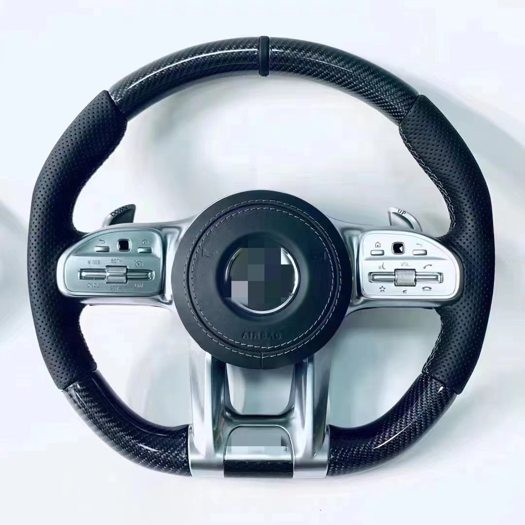 Suitable for Mercedes-Benz 809 AMG c63 S300 S320 S500 G500 G55 G350 E200 e63 customized carbon fiber steering wheel